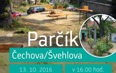 První “malé místo” dokončeno – otevření parčíku